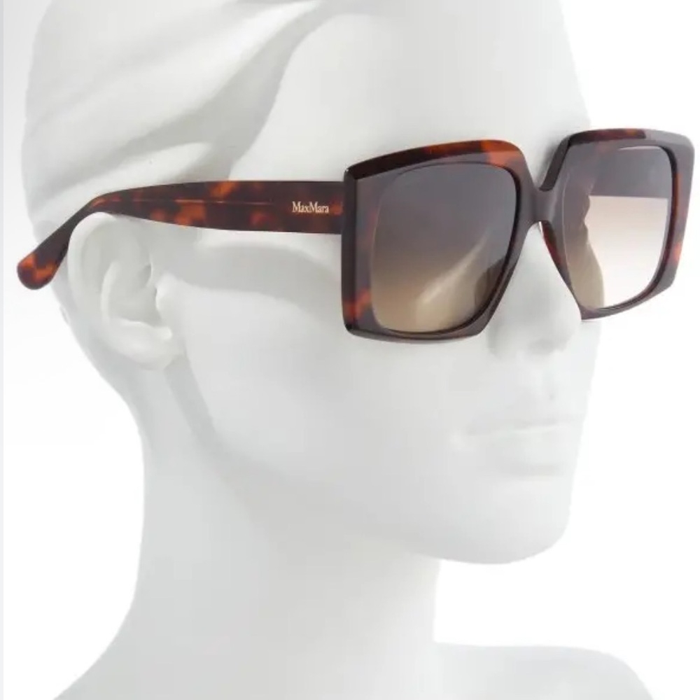 Max Mara logo 6 MM0024 tortoise sunglasses, brand new
